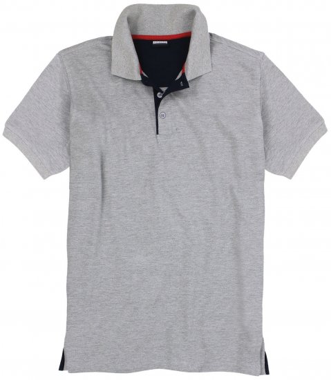 Adamo Pablo Comfort fit Polo Shirt Grey - Polo-shirts für herren - Polo-Shirts für Herren in großen Größen