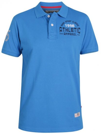 D555 Parker Polo Blue - Polo-shirts für herren - Polo-Shirts für Herren in großen Größen