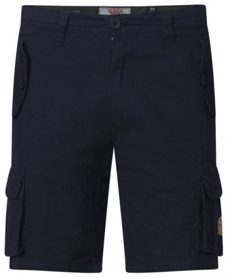 D555 Larry Cargo Shorts Navy - Herrenshorts in großen Größen - Herrenshorts in großen Größen
