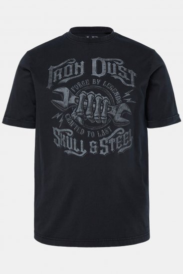 JP1880 T-Shirt Short Sleeve Chest Print Black - Herren-T-shirts - Herren-T-Shirts in großen Größen