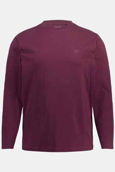 JP1880 Long Sleeve OEKO-TEX T-shirt Dark Red - Herren-T-shirts - Herren-T-Shirts in großen Größen