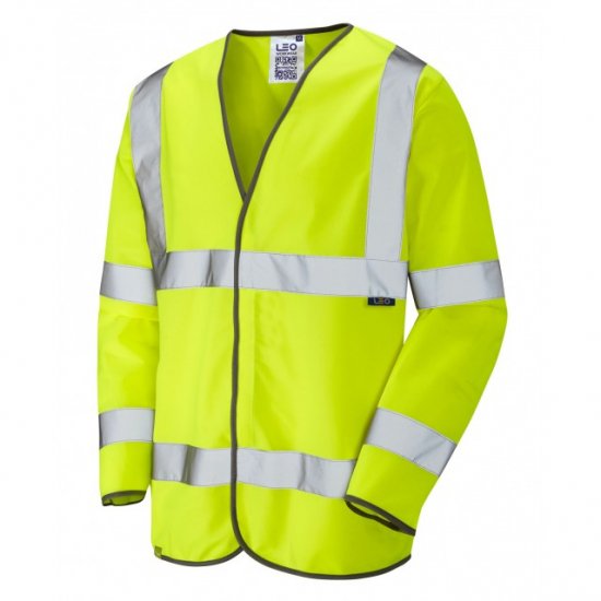 Leo Shirwell Ecoviz Sleeved Waistcoat Hi-Vis Yellow - Herren arbeitskleidung - Herren Arbeitskleidung Große Größen