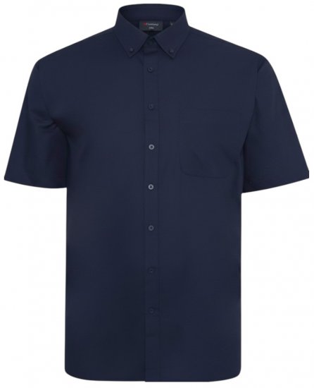 Espionage SH149 Plain Short Sleeve Shirt Navy - Herrenhemden - Herrenhemden in großen Größen