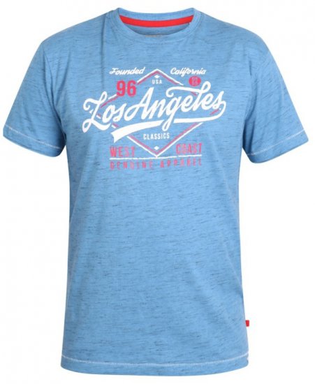 D555 Shelton T-shirt Blue - Herren-T-shirts - Herren-T-Shirts in großen Größen