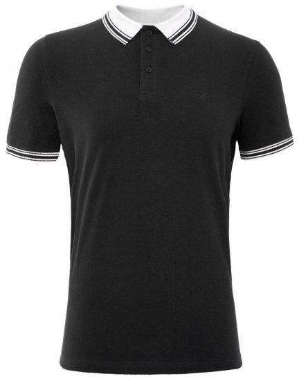 Kangol Shipley Polo Black - Polo-shirts für herren - Polo-Shirts für Herren in großen Größen