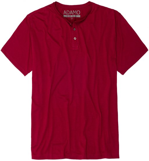 Adamo Silas Regular fit Serafino T-shirt Burgundy - Herren-T-shirts - Herren-T-Shirts in großen Größen