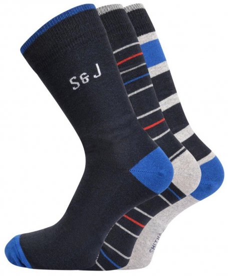 Smith & Jones Sires 3-pack Socks (46-49) - Herrenunterwäsche & Bademode in großen Größen - Herrenunterwäsche & Bademode in großen Größen