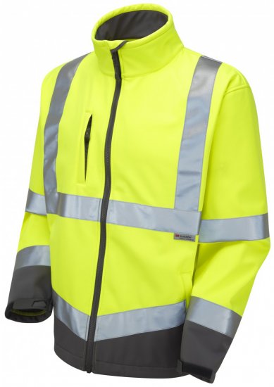 Leo Buckland Softshell Jacket Yellow - Herren arbeitskleidung - Herren Arbeitskleidung Große Größen