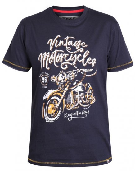 D555 Slater T-shirt Navy - Herren-T-shirts - Herren-T-Shirts in großen Größen