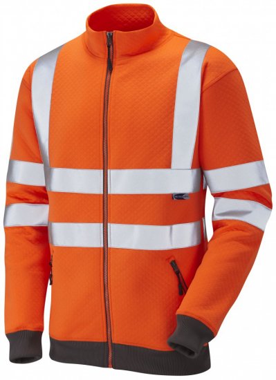 Leo Libbaton Track Top Hi-Vis Orange - Herren arbeitskleidung - Herren Arbeitskleidung Große Größen