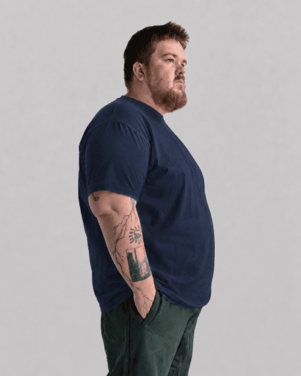 Motley Denim Stockholm T-shirt Dark Indigo - Herren-T-shirts - Herren-T-Shirts in großen Größen