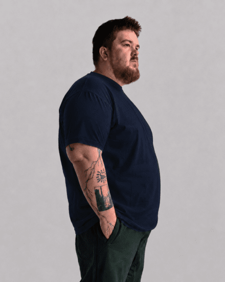 Motley Denim Stockholm T-shirt Navy - Herren-T-shirts - Herren-T-Shirts in großen Größen