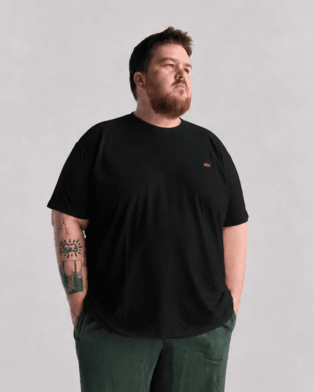 Motley Denim Stockholm T-shirt Black - Herren-T-shirts - Herren-T-Shirts in großen Größen