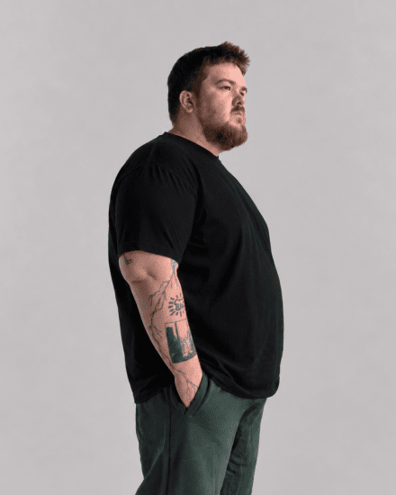 Motley Denim Stockholm T-shirt Black - Herren-T-shirts - Herren-T-Shirts in großen Größen