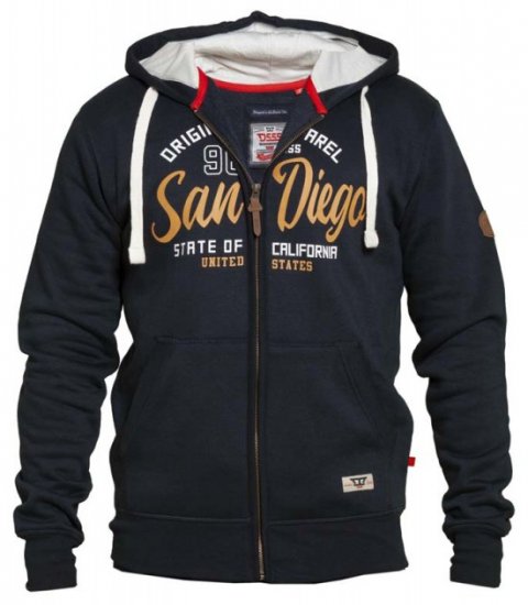 D555 Stockton Hoodie Navy - Herren-sweater und -hoodies - Herren-Sweater und -Hoodies in großen Größen