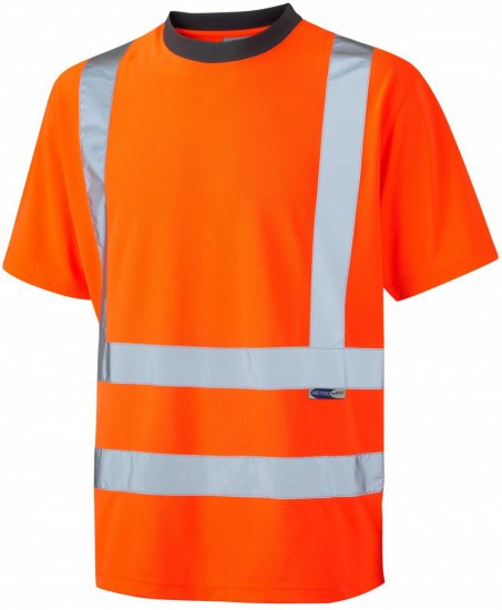 Leo Braunton Coolviz T-shirt Hi-Vis Orange - Herren Arbeitskleidung Große Größen - Herren Arbeitskleidung Große Größen