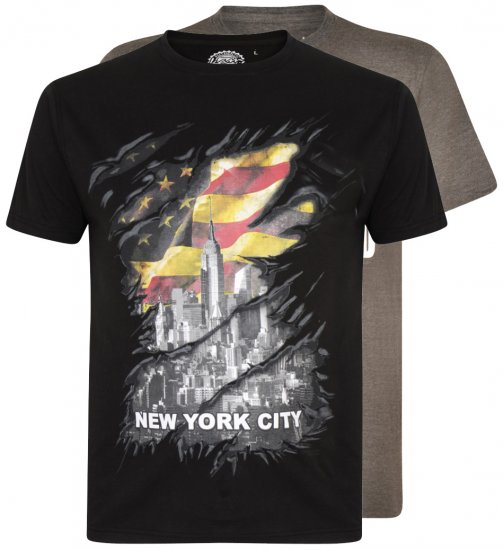 Kam Jeans 5312 T-shirt 2-pack - Herren-T-shirts - Herren-T-Shirts in großen Größen