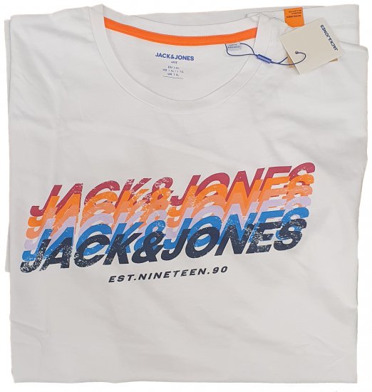 Jack & Jones Tyler T-shirt White - Herren-T-shirts - Herren-T-Shirts in großen Größen