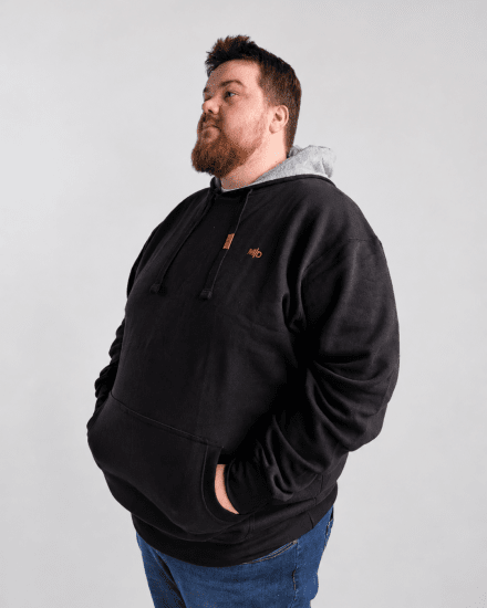 Motley Denim Riga Hoodie Black - Herren-sweater und -hoodies - Herren-Sweater und -Hoodies in großen Größen