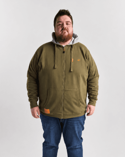Motley Denim Copenhagen Hoodie Dark Khaki - Herren-sweater und -hoodies - Herren-Sweater und -Hoodies in großen Größen