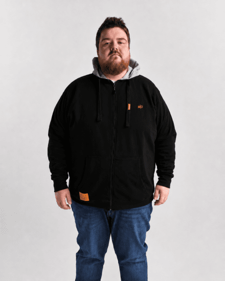 Motley Denim Copenhagen Hoodie Black - Herren-sweater und -hoodies - Herren-Sweater und -Hoodies in großen Größen