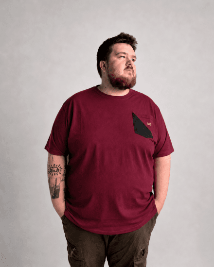 Motley Denim Milan T-Shirt Rot - Herren-T-shirts - Herren-T-Shirts in großen Größen