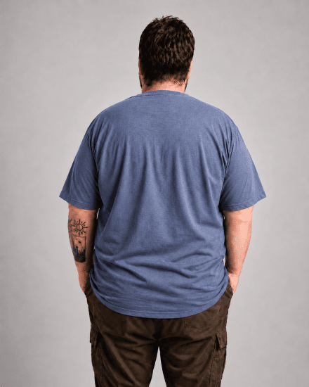 Motley Denim Milan T-Shirt Hellindigo - Herren-T-shirts - Herren-T-Shirts in großen Größen
