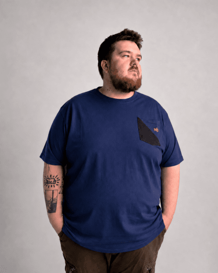 Motley Denim Milan T-Shirt Dunkelindigo - Herren-T-shirts - Herren-T-Shirts in großen Größen