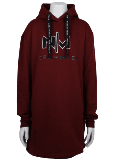 Nora Mikken KADRI WHITE Long Hoodie Burgundy - Sweaters & hoodies - 