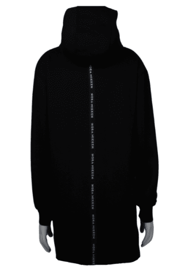 Nora Mikken KADRI WHITE Long Hoodie Black - Sweaters & hoodies - Pullover & Hoodies für Damen