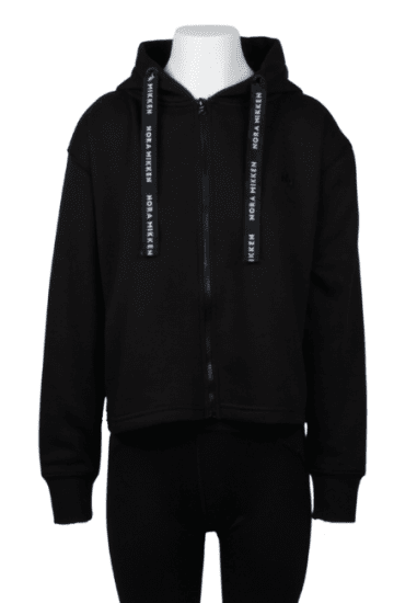 Nora Mikken GERTRUD Cropped Hoodie Black - Sweaters & hoodies - 