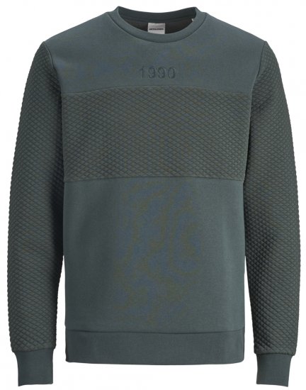 Jack & Jones JCOVETTEL Sweatshirt Spruce - Herren-sweater und -hoodies - Herren-Sweater und -Hoodies in großen Größen