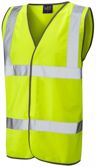 Leo Tarka Waistcoat Hi-Vis Yellow - Herren arbeitskleidung - Herren Arbeitskleidung Große Größen