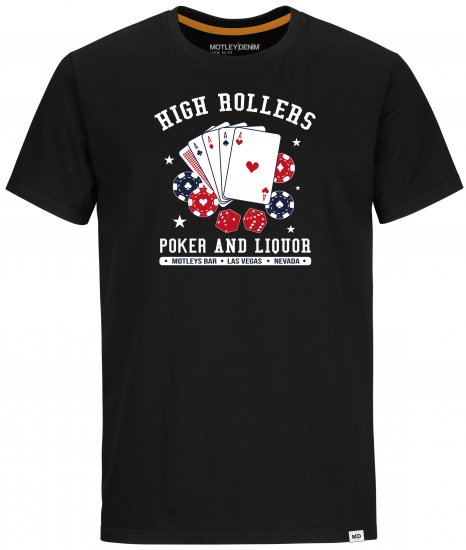 Motley Denim Wells T-shirt Black - Herren-T-Shirts in großen Größen - Herren-T-Shirts in großen Größen
