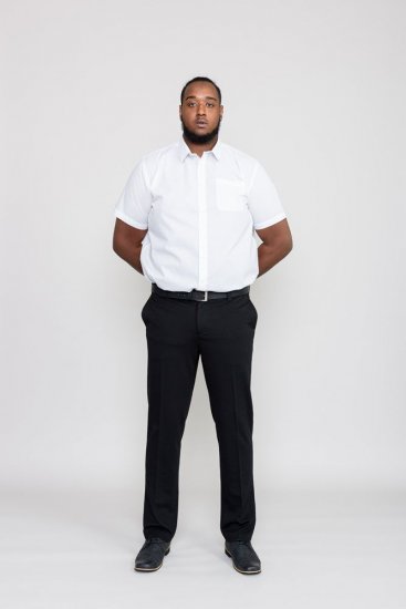 D555 Yarmouth Four Way Stretch Trouser With Flexible Waistband Black - Herren-jeans & -hosen - Herren-Jeans & -Hosen in großen Größen