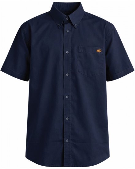 Motley Denim Zagreb Kurzarmhemd Marineblau - Herrenhemden - Herrenhemden in großen Größen
